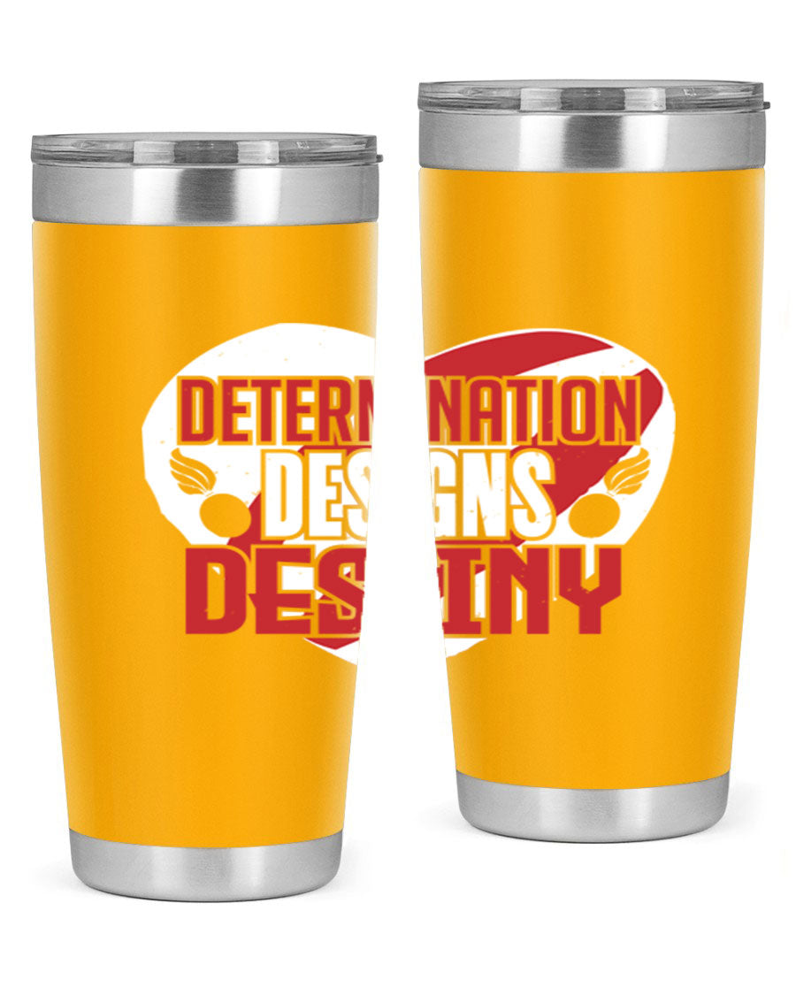 Determination Designs Style 17# Fourt Of July Tumbler featuring a patriotic design, double wall vacuum insulation, and a press-in lid.