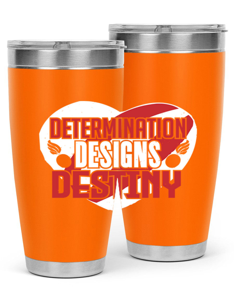 Determination Designs Style 17# Fourt Of July Tumbler featuring a patriotic design, double wall vacuum insulation, and a press-in lid.