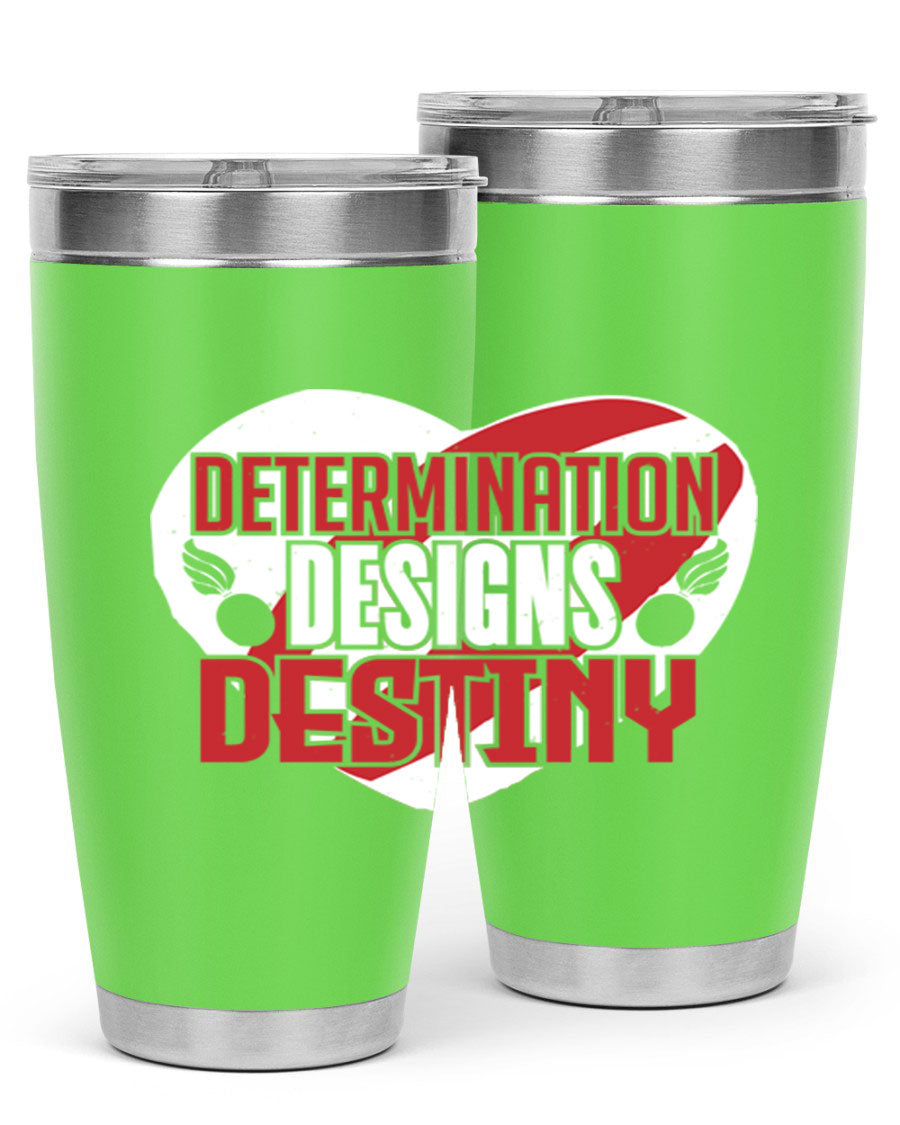 Determination Designs Style 17# Fourt Of July Tumbler featuring a patriotic design, double wall vacuum insulation, and a press-in lid.