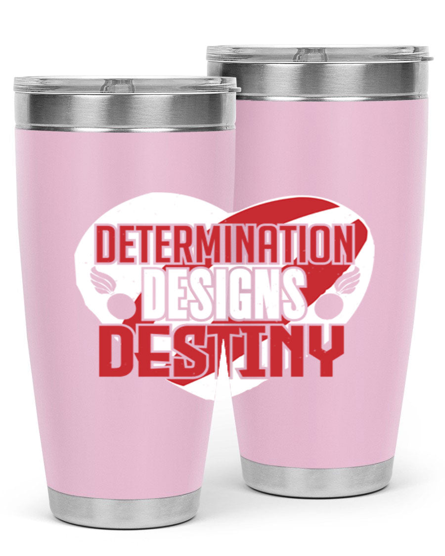 Determination Designs Style 17# Fourt Of July Tumbler featuring a patriotic design, double wall vacuum insulation, and a press-in lid.