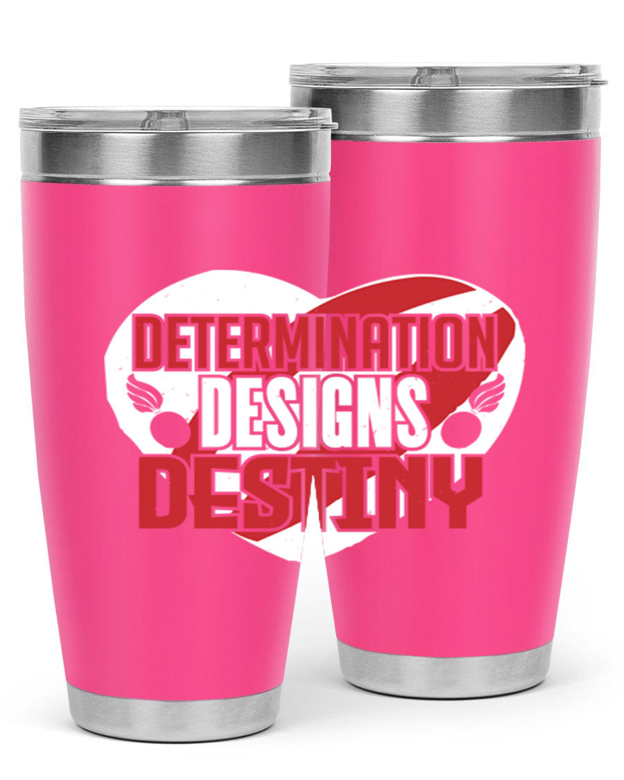 Determination Designs Style 17# Fourt Of July Tumbler featuring a patriotic design, double wall vacuum insulation, and a press-in lid.