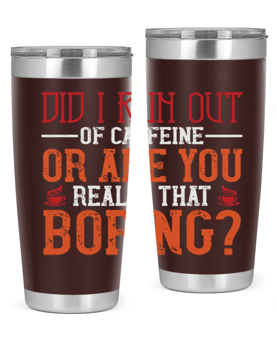 20oz and 30oz stainless steel tumblers with humorous design, perfect for hot and cold beverages.