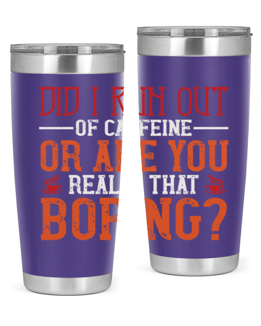 20oz and 30oz stainless steel tumblers with humorous design, perfect for hot and cold beverages.