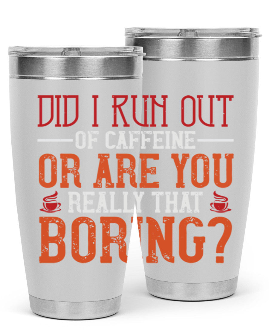 20oz and 30oz stainless steel tumblers with humorous design, perfect for hot and cold beverages.