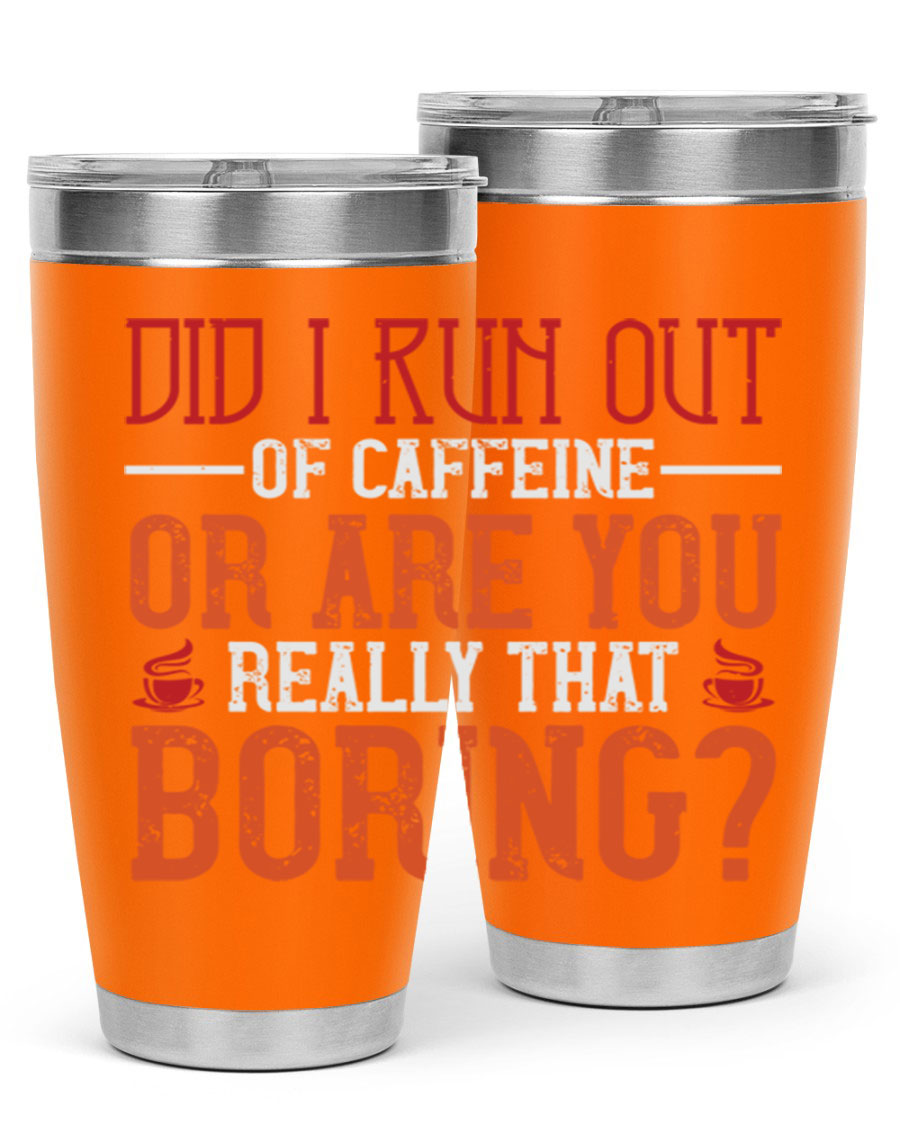 20oz and 30oz stainless steel tumblers with humorous design, perfect for hot and cold beverages.