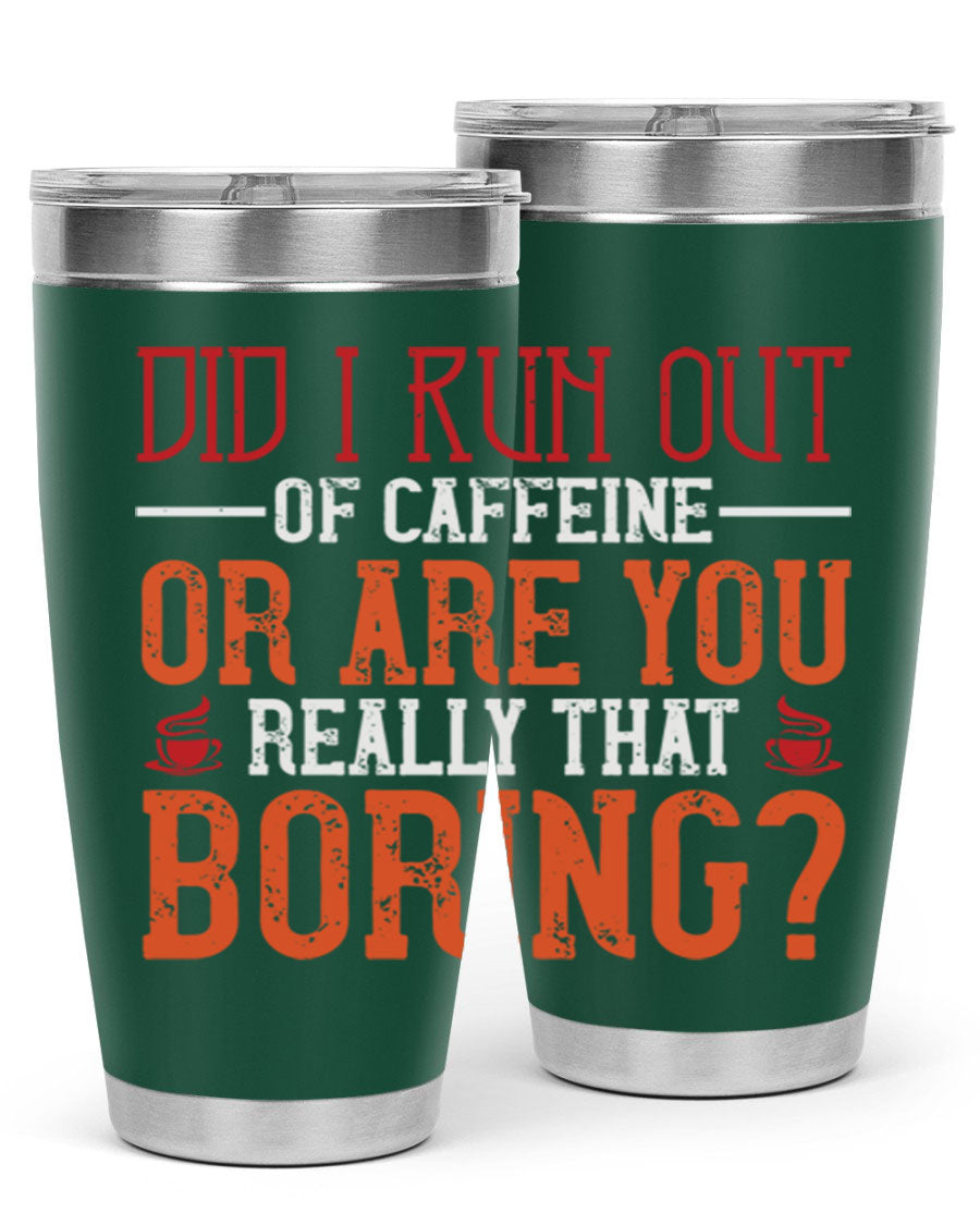 20oz and 30oz stainless steel tumblers with humorous design, perfect for hot and cold beverages.