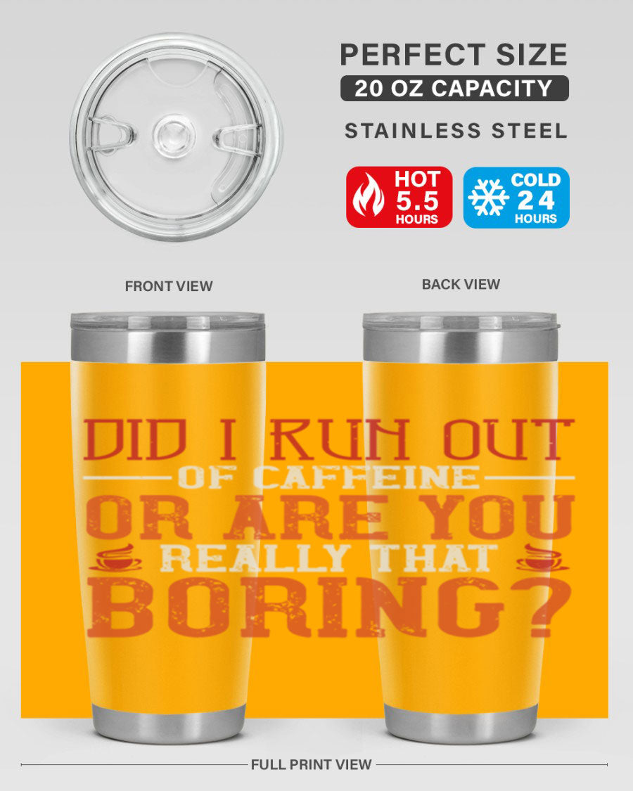 20oz and 30oz stainless steel tumblers with humorous design, perfect for hot and cold beverages.