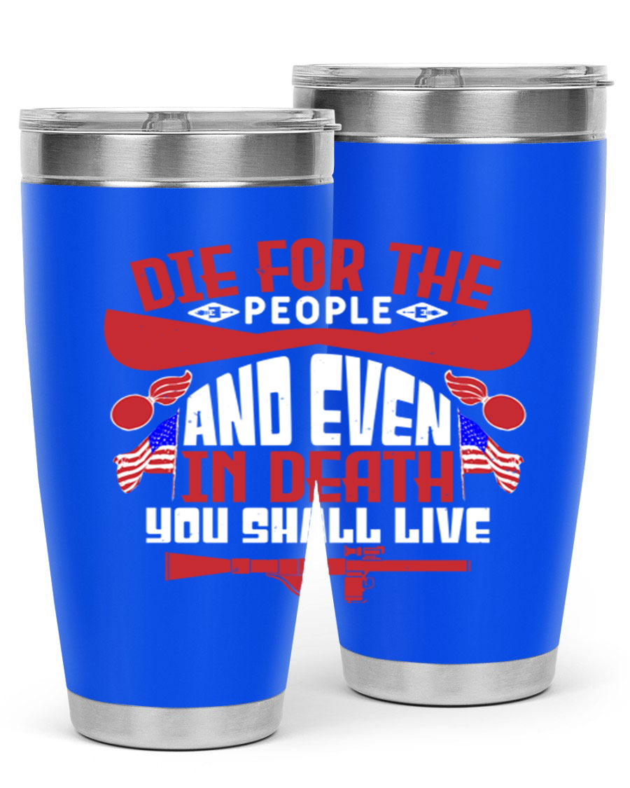 Die for the People tumbler featuring a stylish design, available in 20oz and 30oz sizes, made from stainless steel with a copper lining.