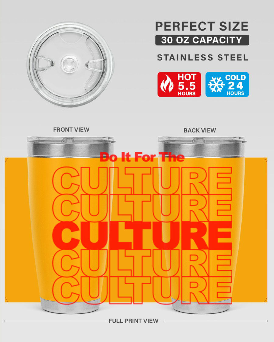 Black cotton tank top with 'Do It For The Culture' printed in bold letters, showcasing cultural pride.