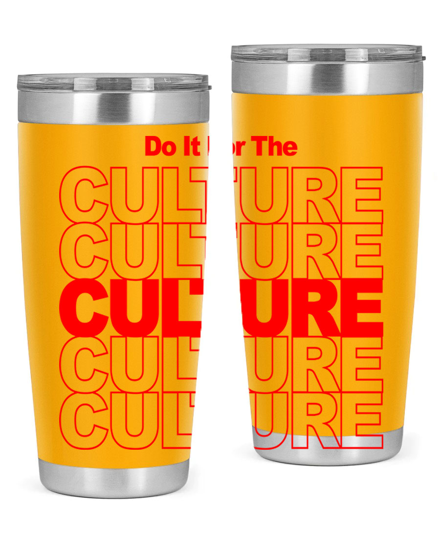 Black cotton tank top with 'Do It For The Culture' printed in bold letters, showcasing cultural pride.