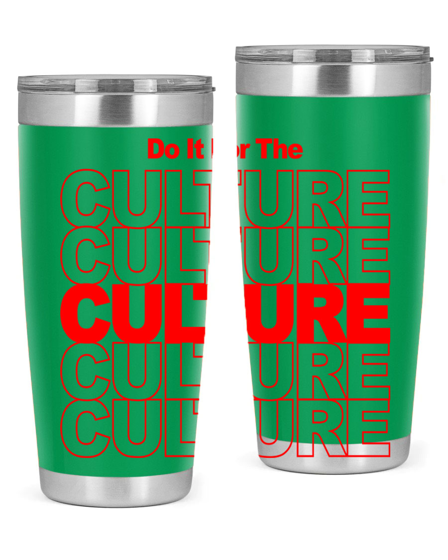 Black cotton tank top with 'Do It For The Culture' printed in bold letters, showcasing cultural pride.