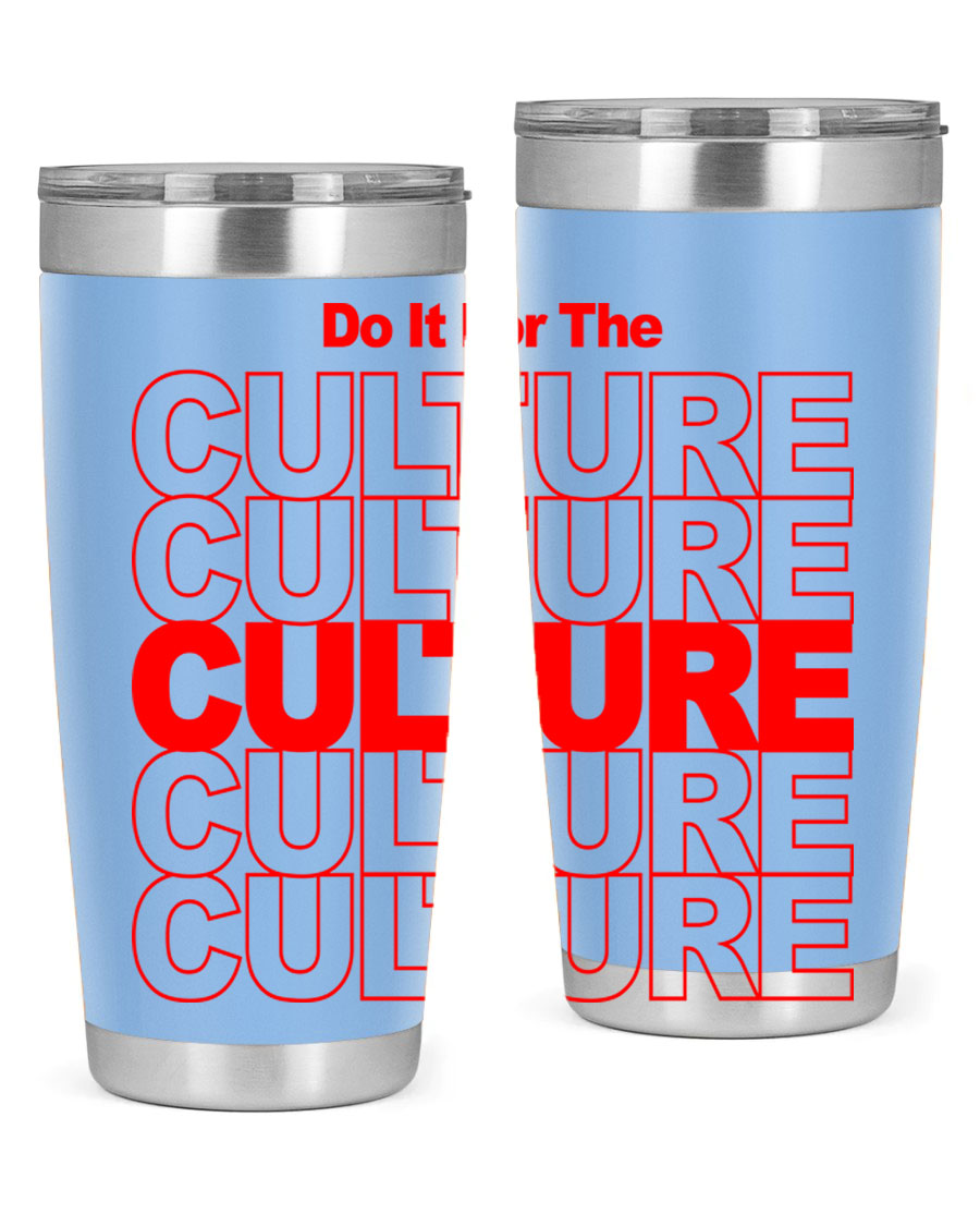 Black cotton tank top with 'Do It For The Culture' printed in bold letters, showcasing cultural pride.