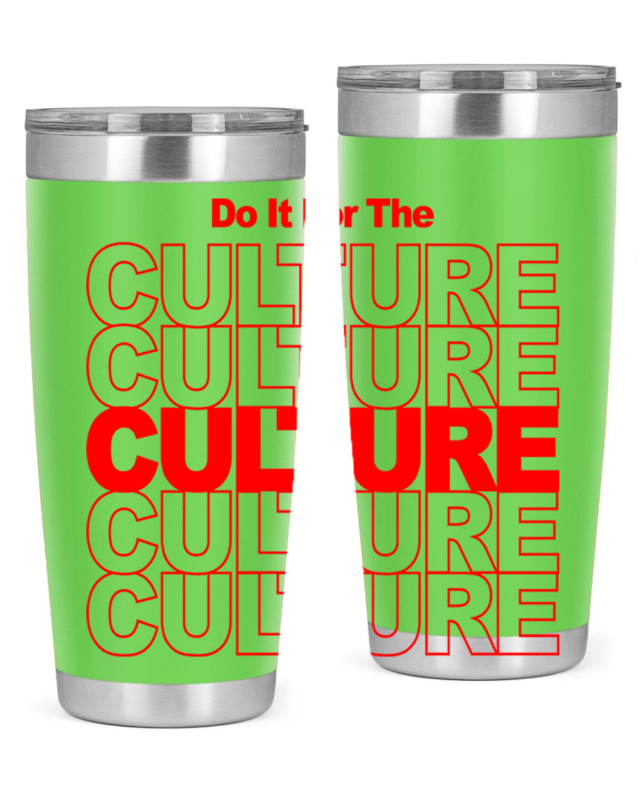 Black cotton tank top with 'Do It For The Culture' printed in bold letters, showcasing cultural pride.