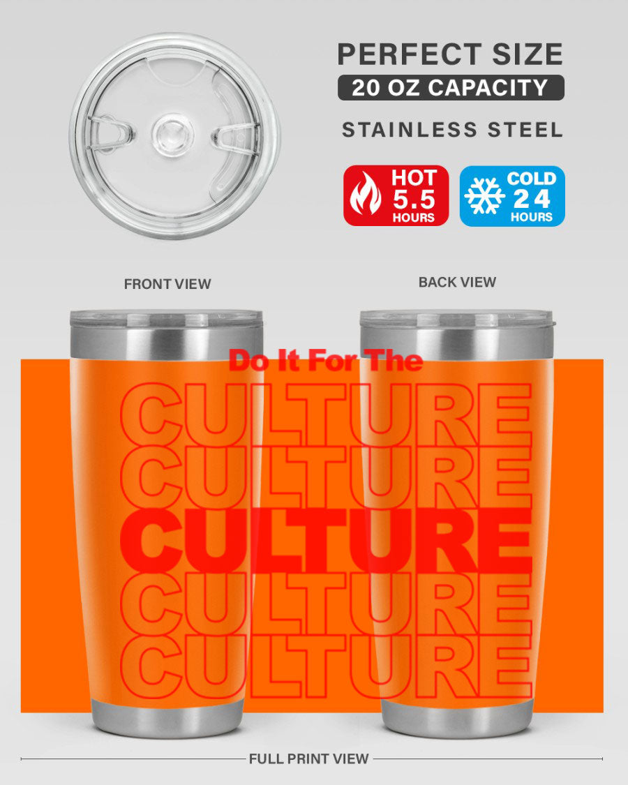 Black cotton tank top with 'Do It For The Culture' printed in bold letters, showcasing cultural pride.