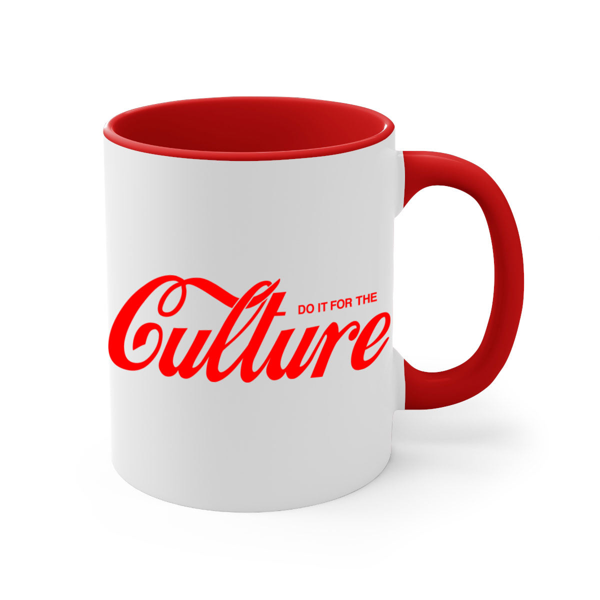 Do It For The Culture 171# Mug featuring a glossy finish, colored handle, and interior, available in multiple colors.