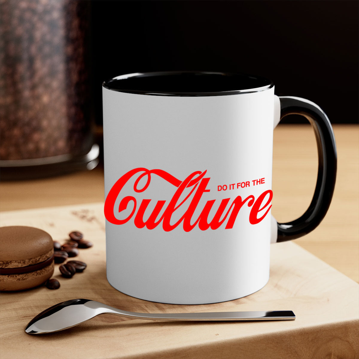Do It For The Culture 171# Mug featuring a glossy finish, colored handle, and interior, available in multiple colors.