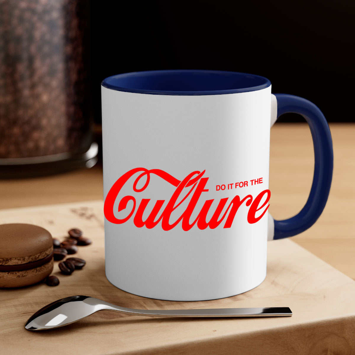 Do It For The Culture 171# Mug featuring a glossy finish, colored handle, and interior, available in multiple colors.