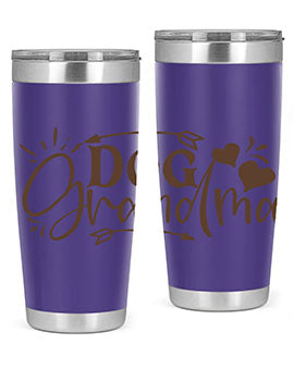 Dog Grandma Style 101# 20oz Tumbler featuring double wall vacuum stainless steel and a stylish design for dog lovers.