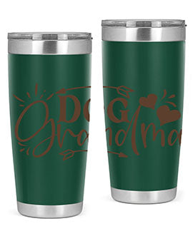 Dog Grandma Style 101# 20oz Tumbler featuring double wall vacuum stainless steel and a stylish design for dog lovers.