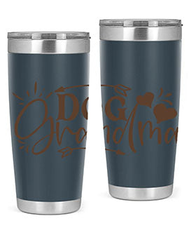 Dog Grandma Style 101# 20oz Tumbler featuring double wall vacuum stainless steel and a stylish design for dog lovers.