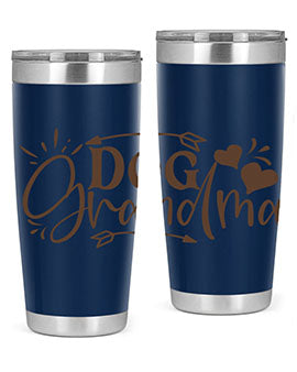 Dog Grandma Style 101# 20oz Tumbler featuring double wall vacuum stainless steel and a stylish design for dog lovers.