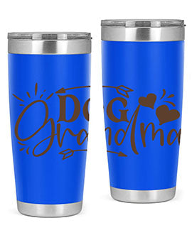 Dog Grandma Style 101# 20oz Tumbler featuring double wall vacuum stainless steel and a stylish design for dog lovers.