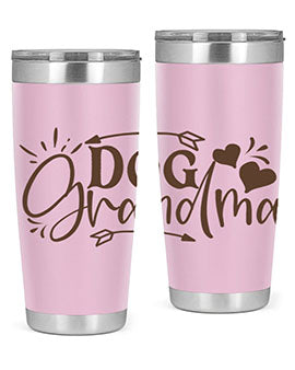 Dog Grandma Style 101# 20oz Tumbler featuring double wall vacuum stainless steel and a stylish design for dog lovers.