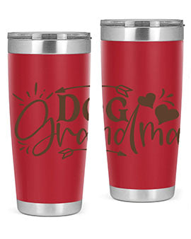 Dog Grandma Style 101# 20oz Tumbler featuring double wall vacuum stainless steel and a stylish design for dog lovers.