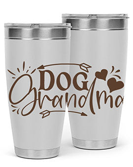 Dog Grandma Style 101# 20oz Tumbler featuring double wall vacuum stainless steel and a stylish design for dog lovers.
