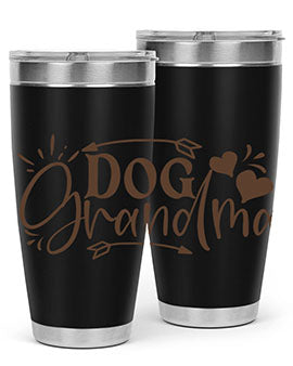 Dog Grandma Style 101# 20oz Tumbler featuring double wall vacuum stainless steel and a stylish design for dog lovers.