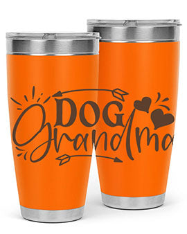 Dog Grandma Style 101# 20oz Tumbler featuring double wall vacuum stainless steel and a stylish design for dog lovers.