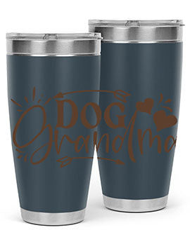 Dog Grandma Style 101# 20oz Tumbler featuring double wall vacuum stainless steel and a stylish design for dog lovers.