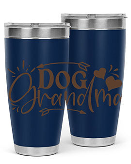 Dog Grandma Style 101# 20oz Tumbler featuring double wall vacuum stainless steel and a stylish design for dog lovers.