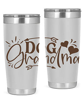 Dog Grandma Style 101# 20oz Tumbler featuring double wall vacuum stainless steel and a stylish design for dog lovers.