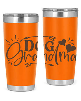 Dog Grandma Style 101# 20oz Tumbler featuring double wall vacuum stainless steel and a stylish design for dog lovers.