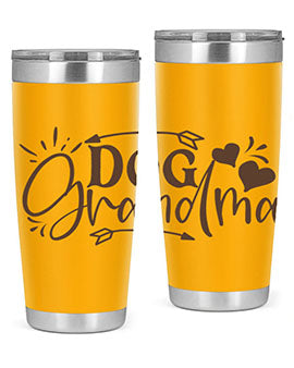 Dog Grandma Style 101# 20oz Tumbler featuring double wall vacuum stainless steel and a stylish design for dog lovers.
