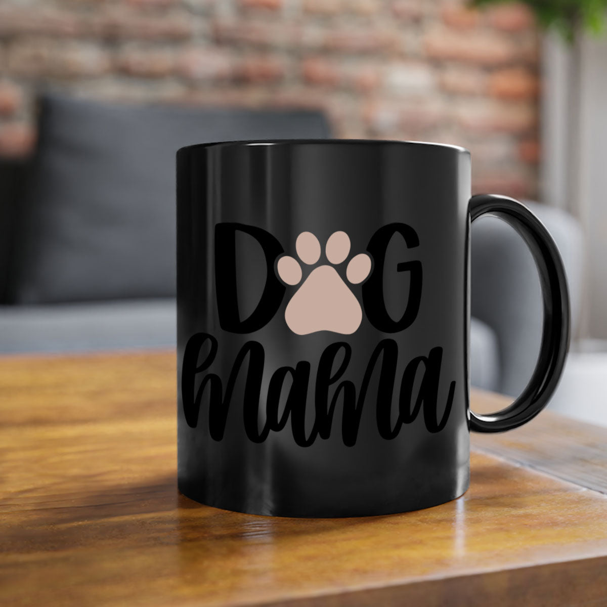 Dog Mama Style 28# Mug with colorful handle and glossy finish, available in multiple colors and sizes.