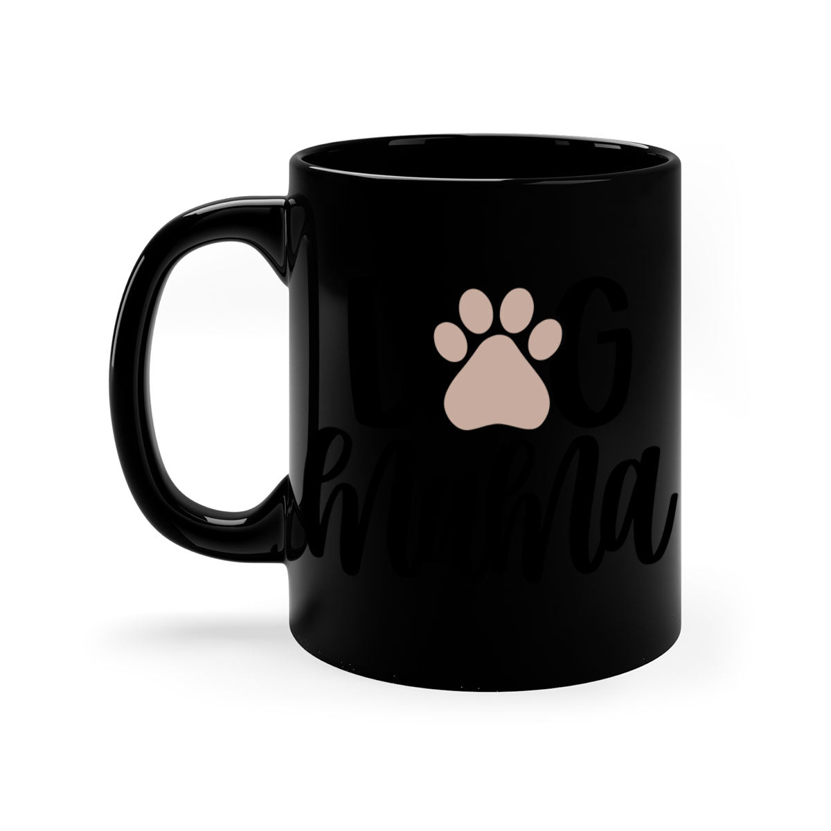 Dog Mama Style 28# Mug with colorful handle and glossy finish, available in multiple colors and sizes.