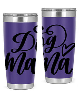 Dog Mama Style 29# Tumbler in stainless steel with a stylish design, perfect for dog lovers.