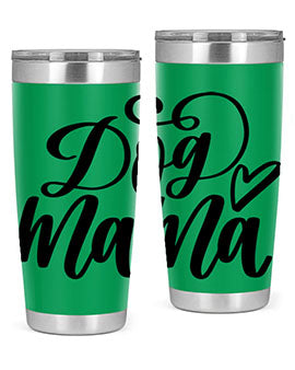 Dog Mama Style 29# Tumbler in stainless steel with a stylish design, perfect for dog lovers.