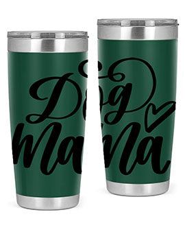 Dog Mama Style 29# Tumbler in stainless steel with a stylish design, perfect for dog lovers.
