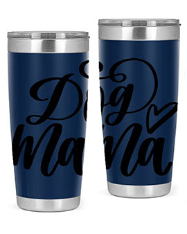 Dog Mama Style 29# Tumbler in stainless steel with a stylish design, perfect for dog lovers.