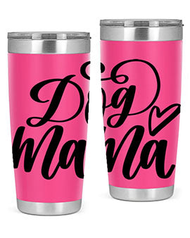 Dog Mama Style 29# Tumbler in stainless steel with a stylish design, perfect for dog lovers.