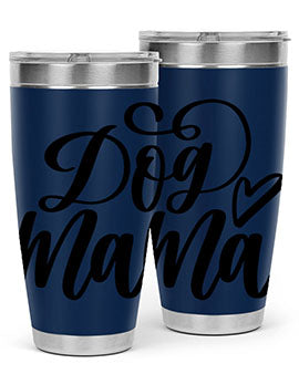 Dog Mama Style 29# Tumbler in stainless steel with a stylish design, perfect for dog lovers.
