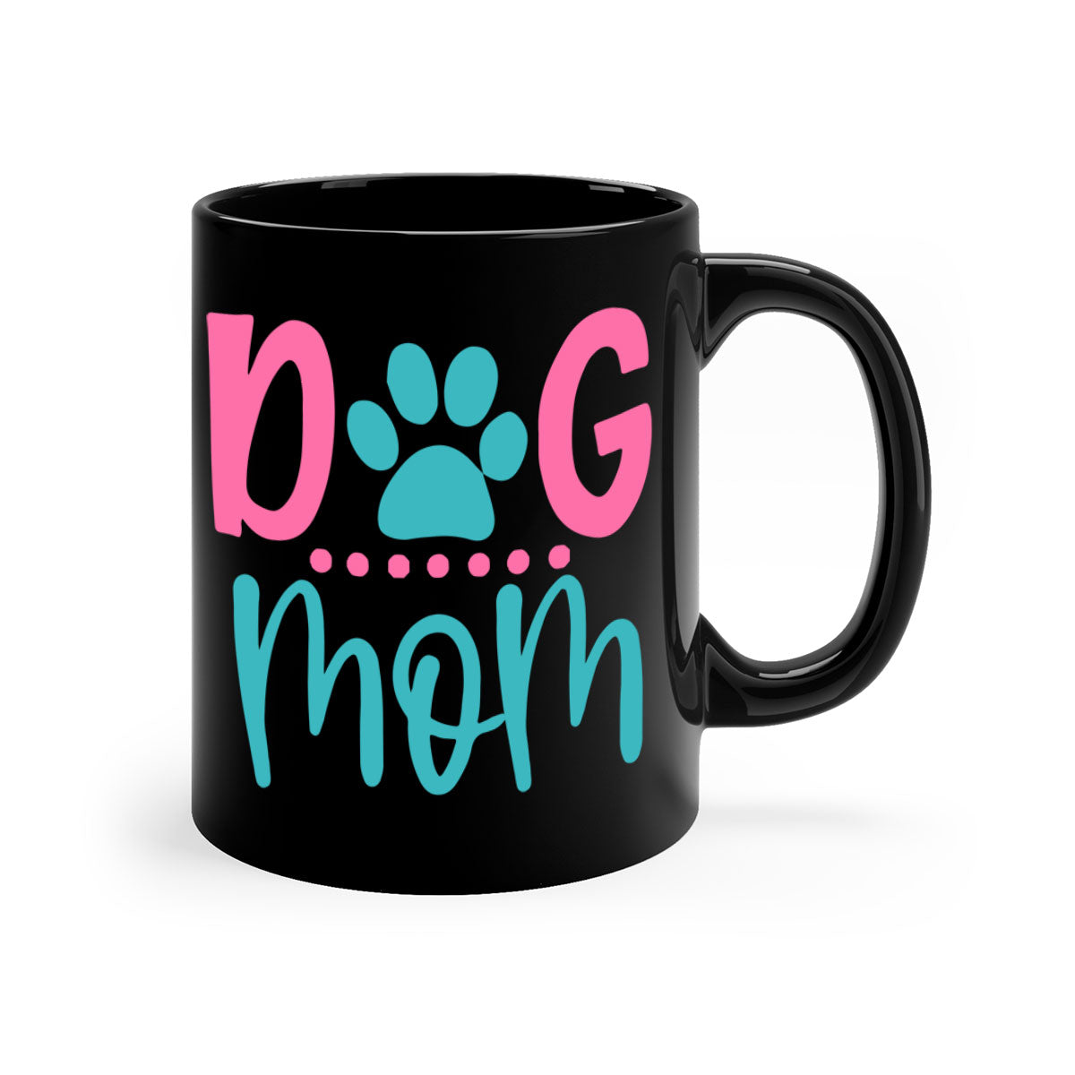 A stylish Dog Mom Mug featuring a two-tone design with a colored handle and interior, perfect for coffee or tea lovers.