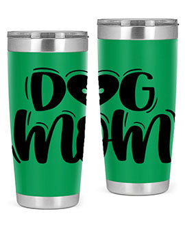 Dog Mom Style 26# Tumbler, a stylish 20oz stainless steel tumbler with a dog-themed design, perfect for hot and cold beverages.