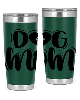 Dog Mom Style 26# Tumbler, a stylish 20oz stainless steel tumbler with a dog-themed design, perfect for hot and cold beverages.