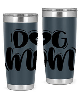 Dog Mom Style 26# Tumbler, a stylish 20oz stainless steel tumbler with a dog-themed design, perfect for hot and cold beverages.