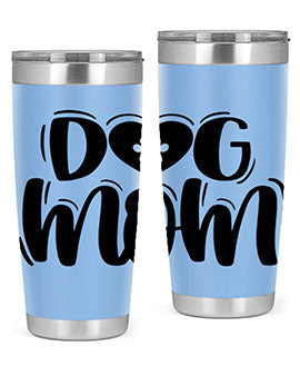 Dog Mom Style 26# Tumbler, a stylish 20oz stainless steel tumbler with a dog-themed design, perfect for hot and cold beverages.