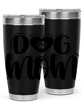 Dog Mom Style 26# Tumbler, a stylish 20oz stainless steel tumbler with a dog-themed design, perfect for hot and cold beverages.